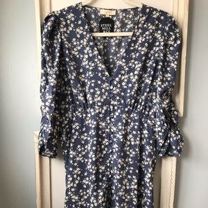 Local Boutique Blue Floral Midi Dress